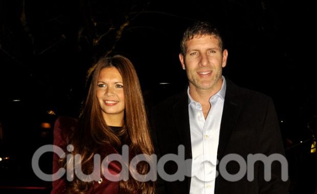 Martín Palermo y su novia, Jésica Geneux en una noche llena de figuras. (Foto: Jennifer Rubio)