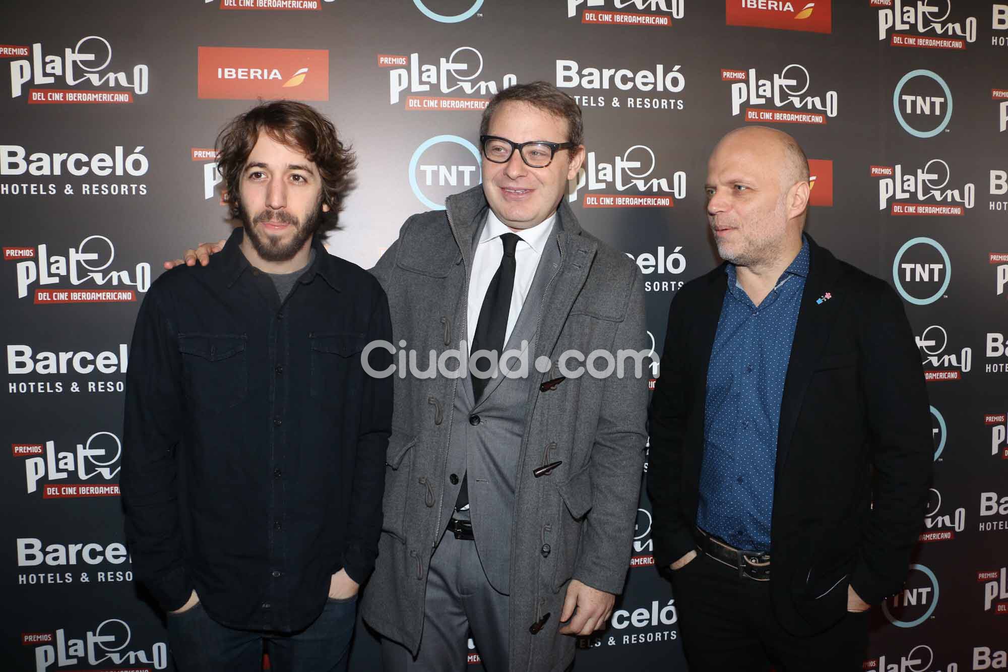 Martín Piroyansky, Sebastián Wainraich y Axel Kuschevatzky, en las nominaciones de los Premios Platino (Foto: Movilpress)