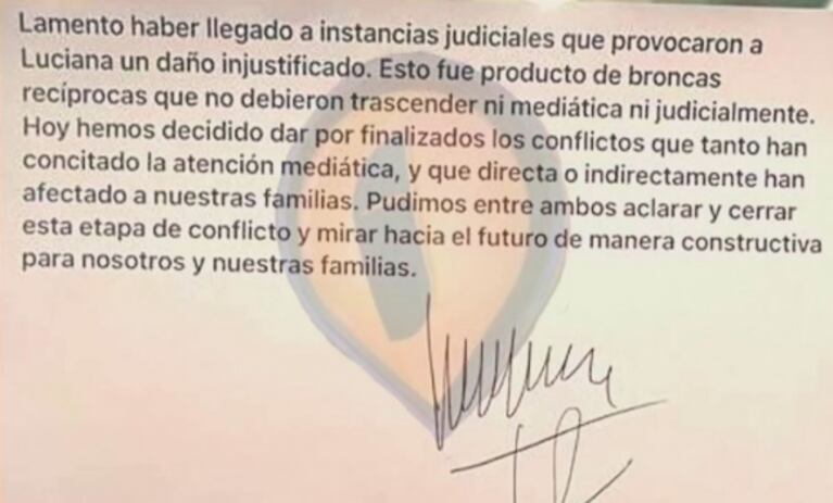 Martín Redrado le pidió disculpas públicas a Luciana Salazar: "Lamento haber llegado a instancias judiciales"