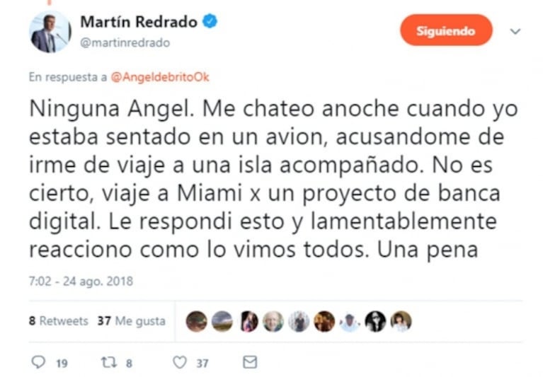 Martín Redrado y su contundente respuesta luego de que Luciana Salazar dijera que él le hace "brujerías"