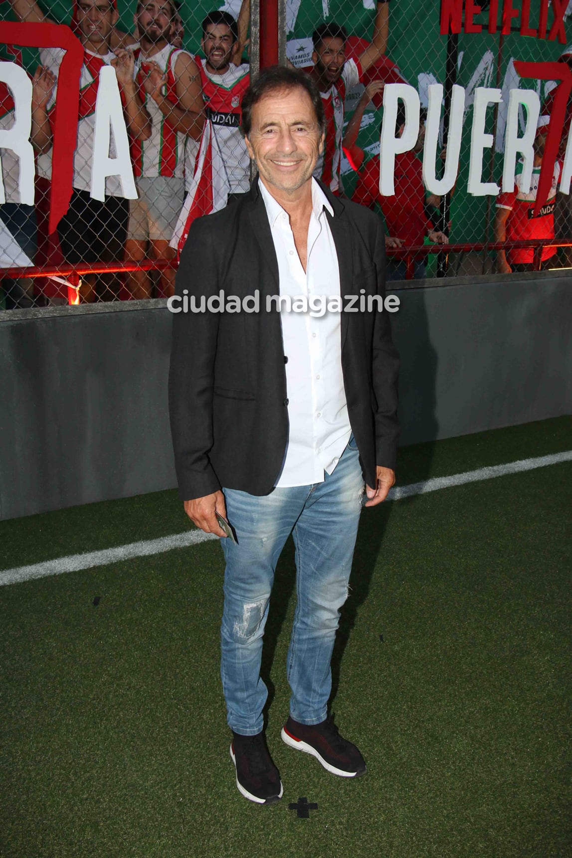 Martín Seefeld en la presentación de Puerta 7, la ficción de Polka para Netflix. (Foto: Movilpress)