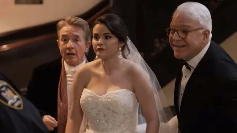 Martin Short, Selena Gomez y Steve Martin en "Only Murders in the Building"