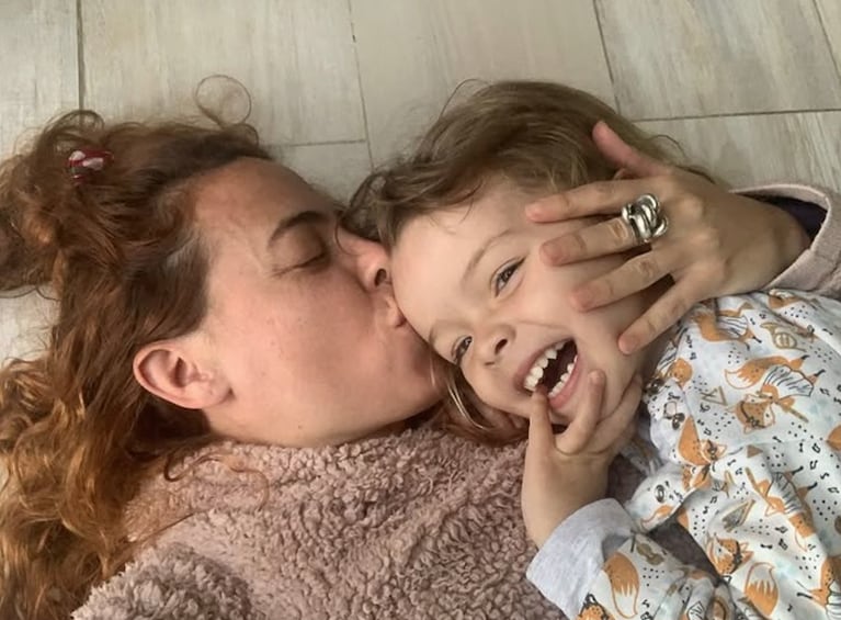 Martina con su hija Rita.