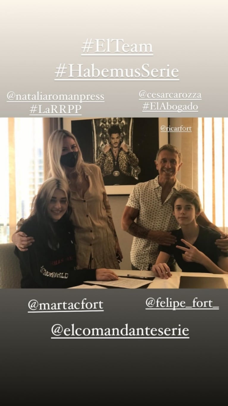 Martita y Felipe firmaron el acuerdo para la serie sobre la vida de Ricardo Fort: "Estamos muy contentos"