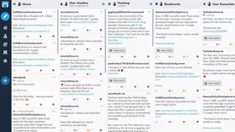 Mastodon lanza una versión beta abierta de MastoDeck, su gestor de publicaciones al estilo TweetDeck