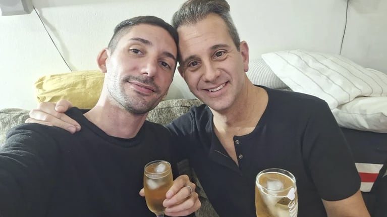 Matías Bertolotti y su pareja.