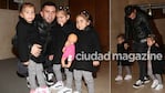 Matías Defederico, con sus tres hijas en Aladín (Foto: Movilpress)