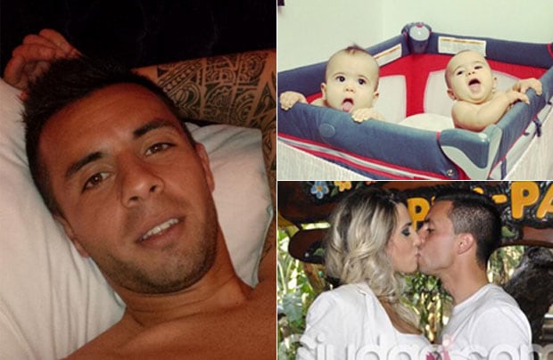 Matías Defederico y su emotiva despedida de Cinthia Fernández y sus hijas. (Fotos: Twitter y Ciudad.com)