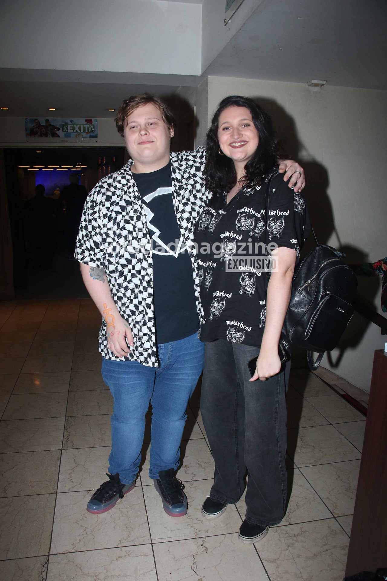 Matías Martin y su novia  en el estreno. (Foto: Movilpress)