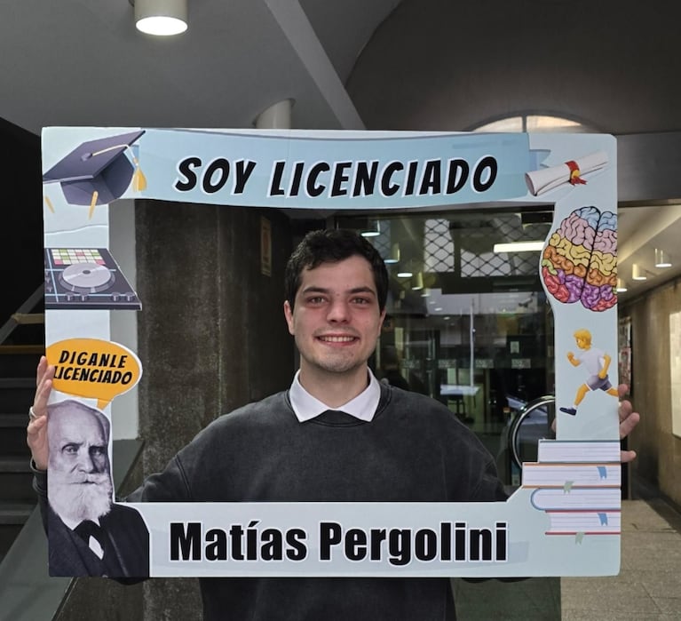 Matías se recibió de psicólogo.