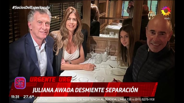 Mauricio Macri, Juliana Awada, Antonia Macri y Bruno Barbier.