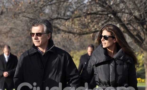 Mauricio Macri y Juliana Awada, en el último adiós a Federico Ribero. (Foto: Jennifer Rubio-Ciudad.com)