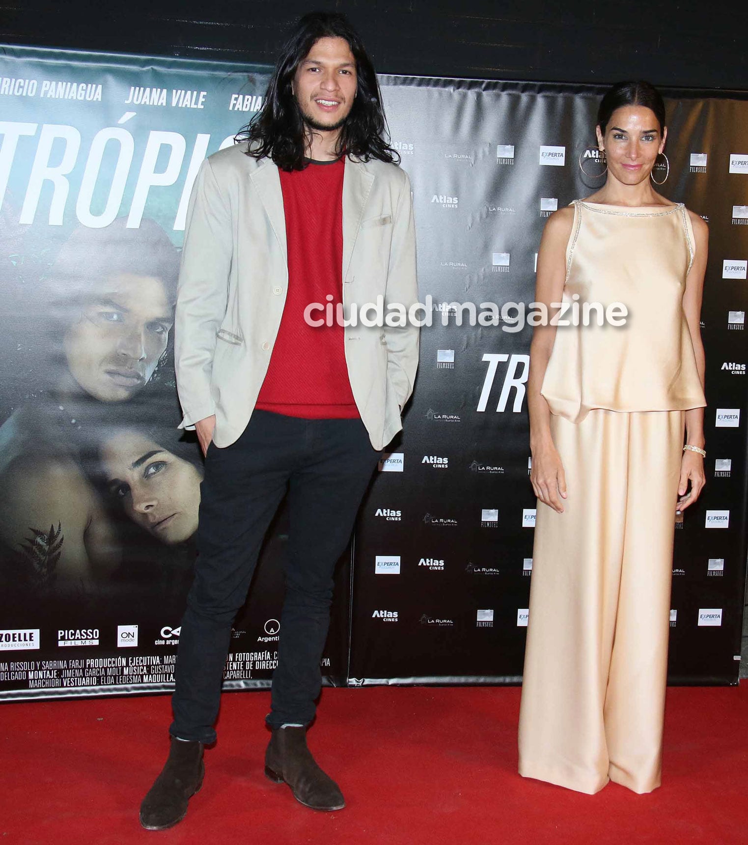 Mauricio Paniagua y Juana VIale en la avant premier de Trópico. (Foto: Movilpress)