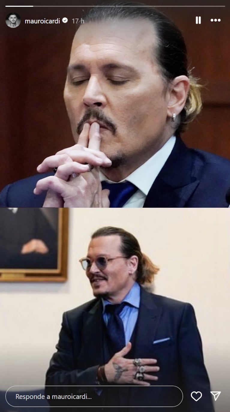 Mauro comparó su situación con la de Johnny Depp.