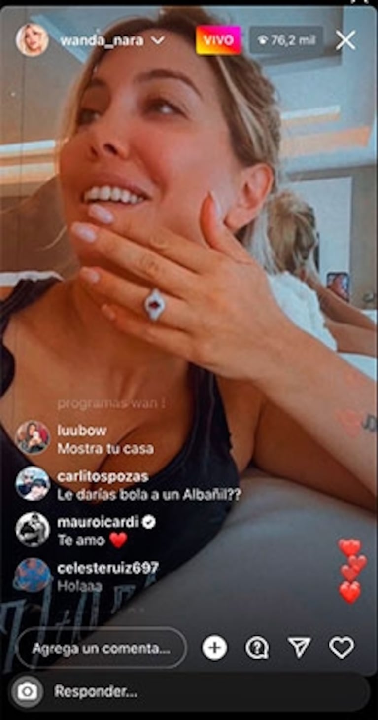 Mauro Icardi irrumpió en un vivo de Wanda Nara para dejarle un inesperado mensaje