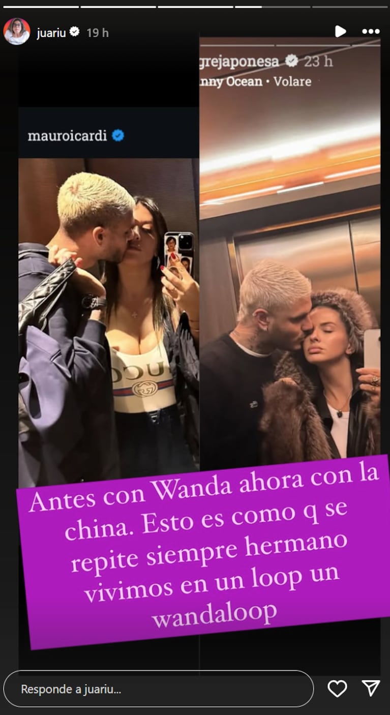 Mauro Icardi posteó fotos con la China Suárez igualitas a las que se sacaba con Wanda Nara: las coincidencias