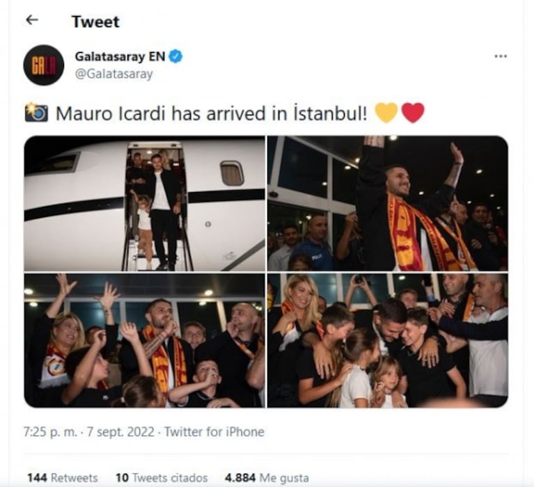 Mauro Icardi revolucionó Estambul con su llegada y Wanda Nara sufrió una estrepitosa caída