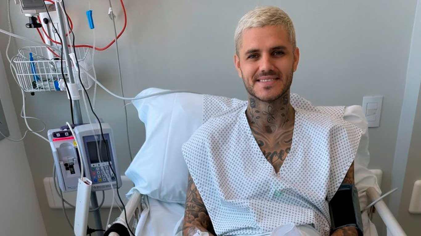 Mauro Icardi se operó de la rodilla derecha. (Foto: @mauroicardi)