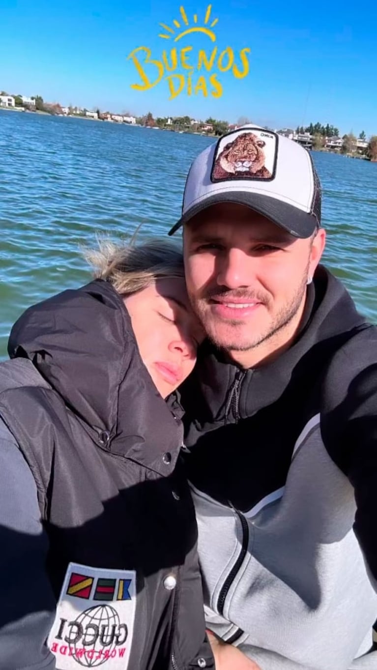 Mauro Icardi subió una significativa foto junto a Wanda Nara en medio de la preocupación por su salud