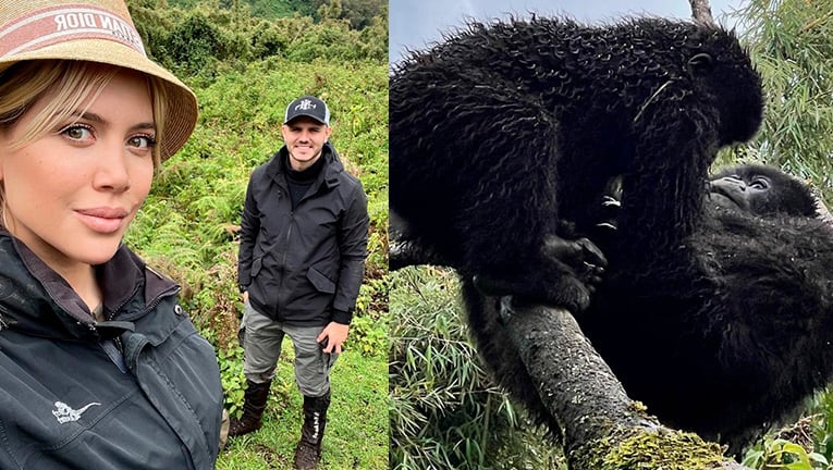 Mauro Icardi y Wanda Nara hicieron una excursión inolvidable en Ruanda.