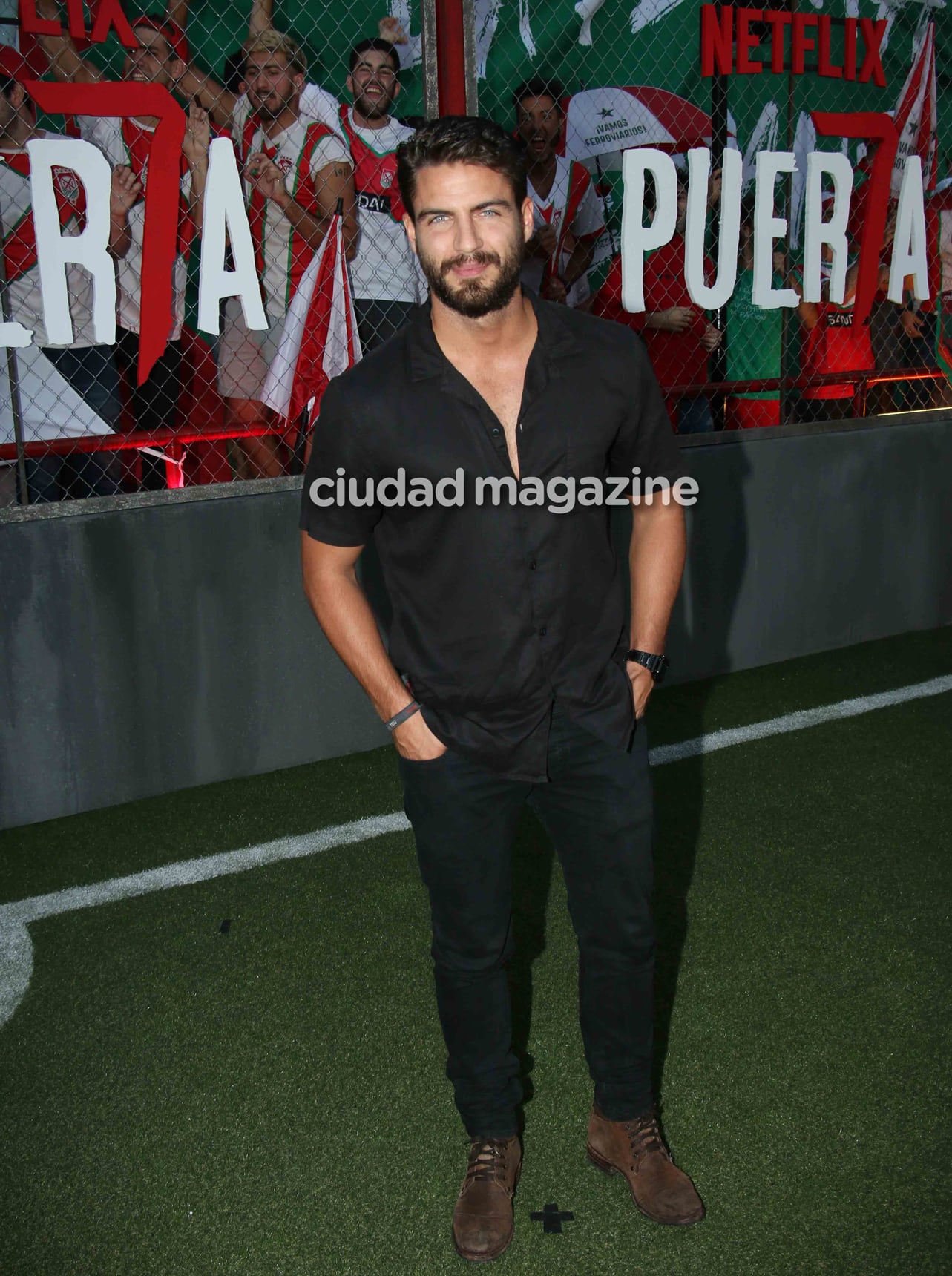 Maxi Iglesias en la presentación de Puerta 7, la ficción de Polka para Netflix. (Foto: Movilpress)