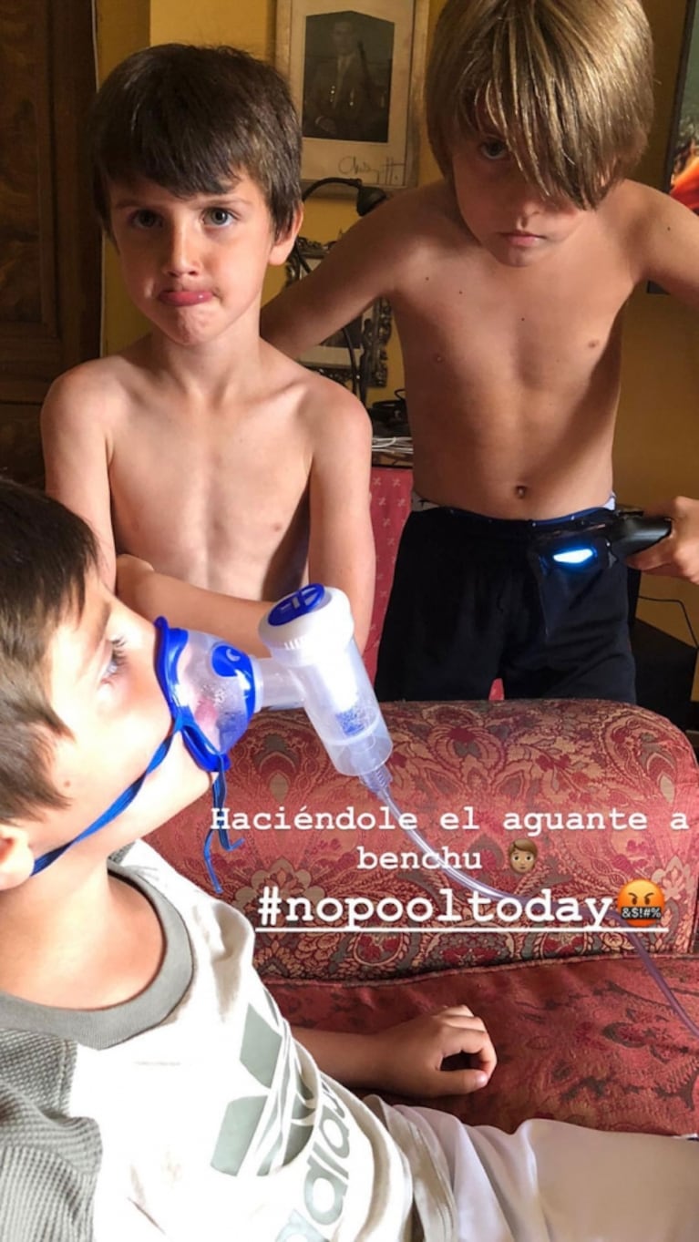 Maxi López se reencontró con sus hijos durante las vacaciones de Wanda Nara y Mauro Icardi en África