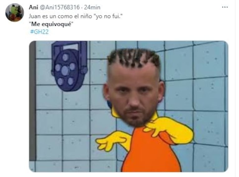 "Me equivoqué": Juan de Gran Hermano repitió la frase y provocó una lluvia de memes