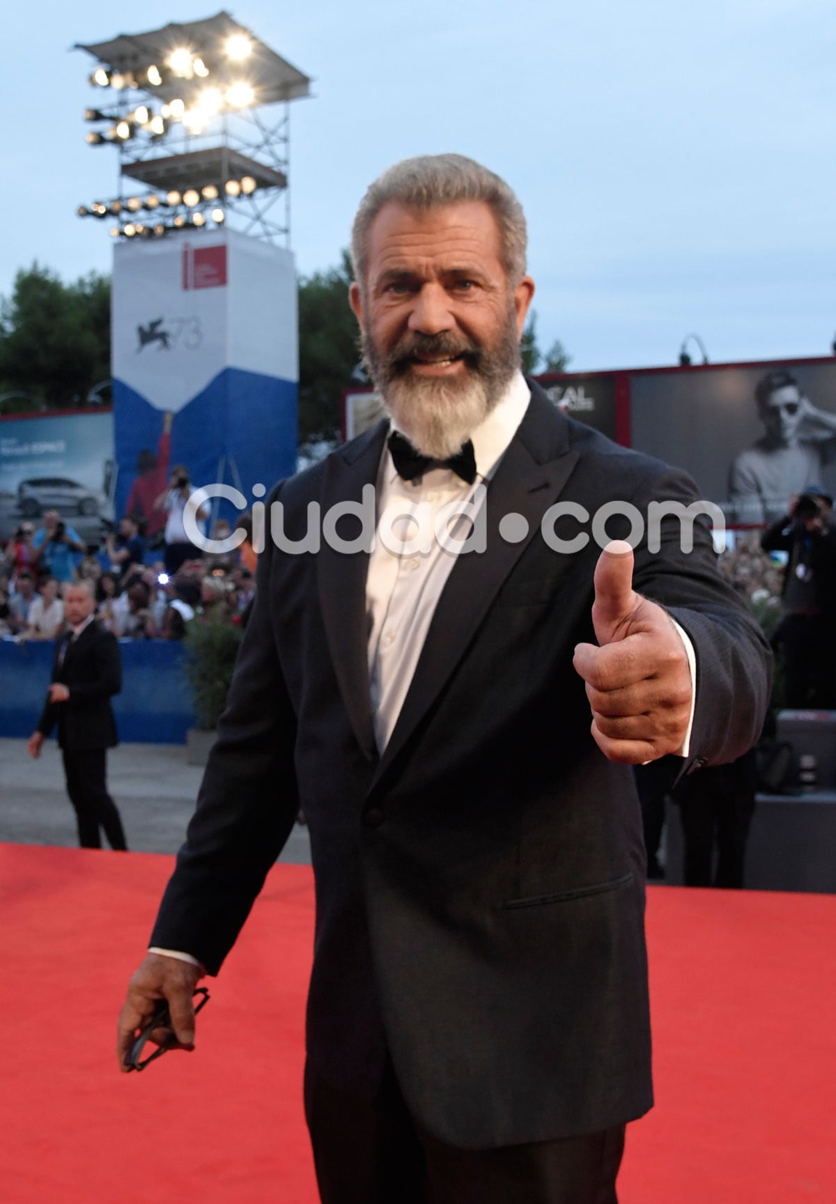 Mel Gibson en el Festival de Venecia. (Fotos: AFP)