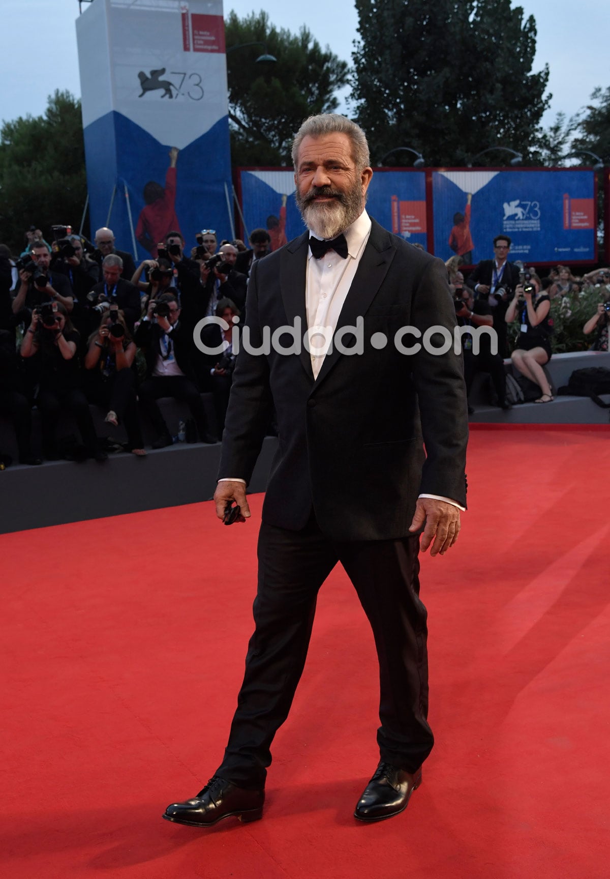 Mel Gibson en el Festival de Venecia. (Fotos: AFP)