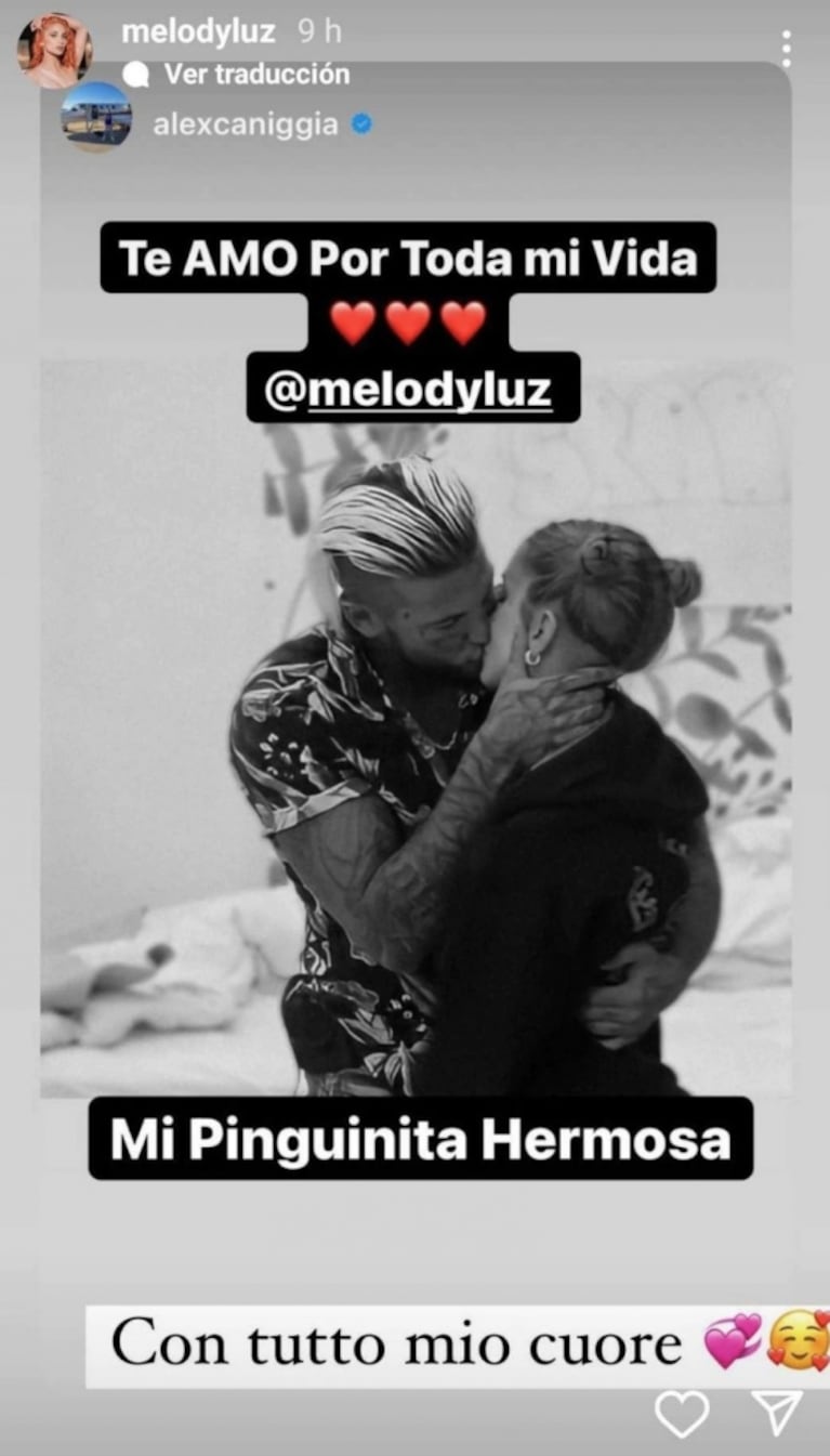 Melody Luz reaccionó furiosa a la versión de separación de Alex Caniggia