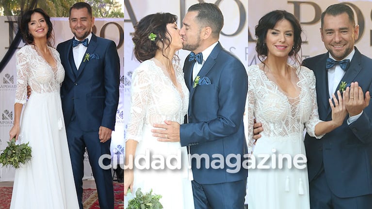 Mercedes Funes y Cecilio Flematti, enamorados en su romántica boda (Fotos: Movilpress).