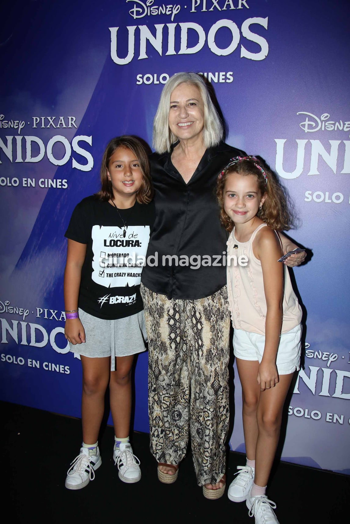 Mercedes Morán y sus nietas en la avant premier de Unidos, la nueva película de Disney. (Foto: Movilpress)