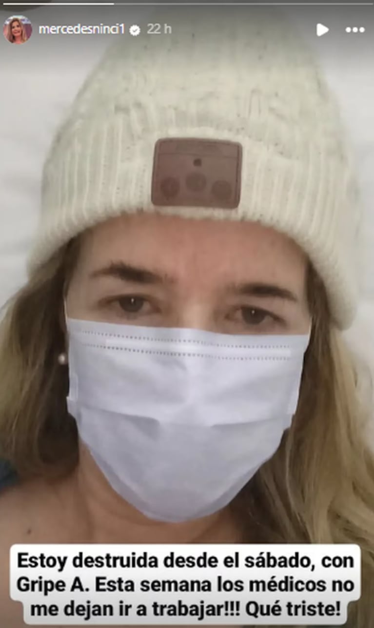 Mercedes Ninci confirmó que tiene gripe A y habló de su estado de salud: “Estoy desesperada”