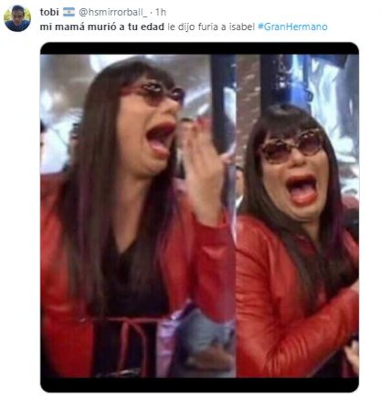 “Mi mamá murió a tu edad”: Furia descolocó a Isabel en Gran Hermano y generó cataratas de memes