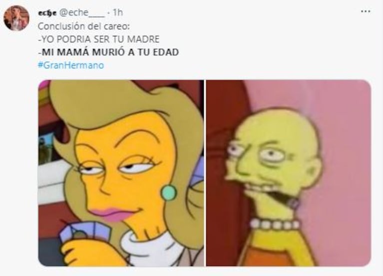 “Mi mamá murió a tu edad”: Furia descolocó a Isabel en Gran Hermano y generó cataratas de memes