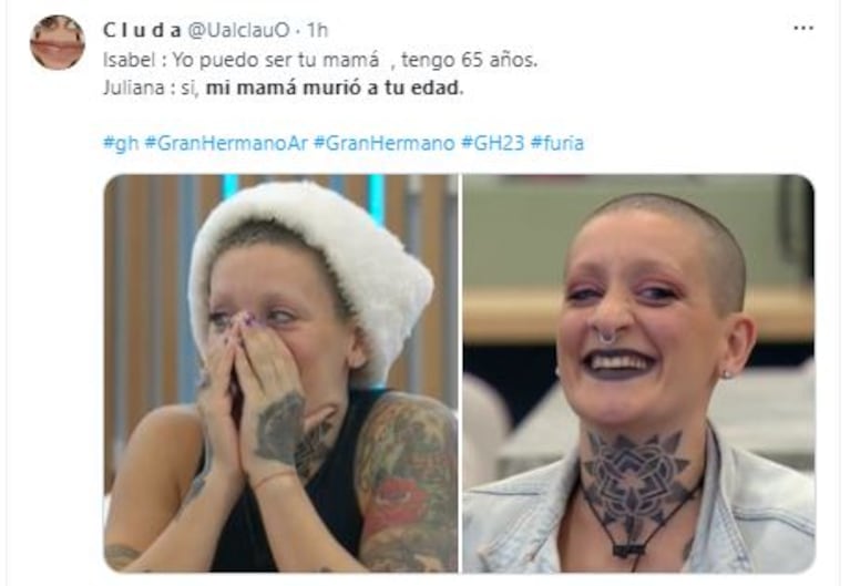 “Mi mamá murió a tu edad”: Furia descolocó a Isabel en Gran Hermano y generó cataratas de memes