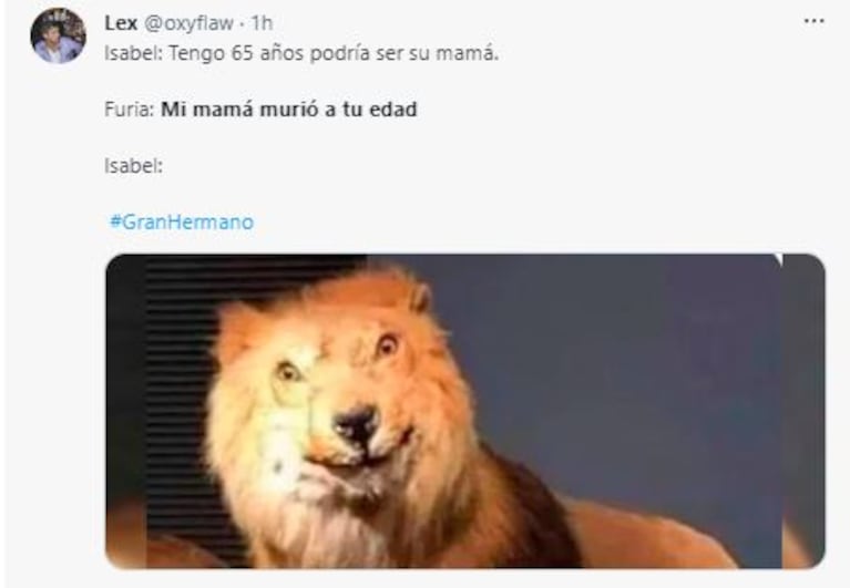 “Mi mamá murió a tu edad”: Furia descolocó a Isabel en Gran Hermano y generó cataratas de memes