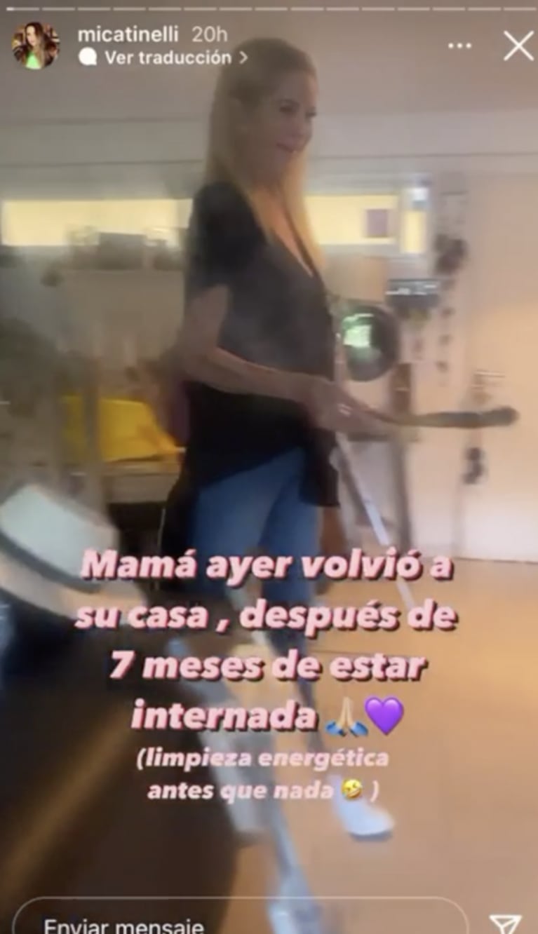 Mica Tinelli compartió su emoción por el alta de Soledad Aquino tras siete meses internada: "Con amor y fe salimos adelante"