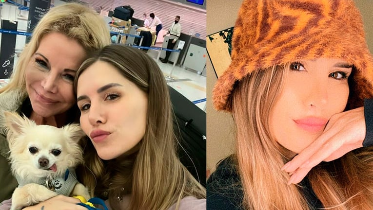 Mica Tinelli se fue de viaje con su mamá, Soledad Aquino, tras el fallecimiento de su perrito.