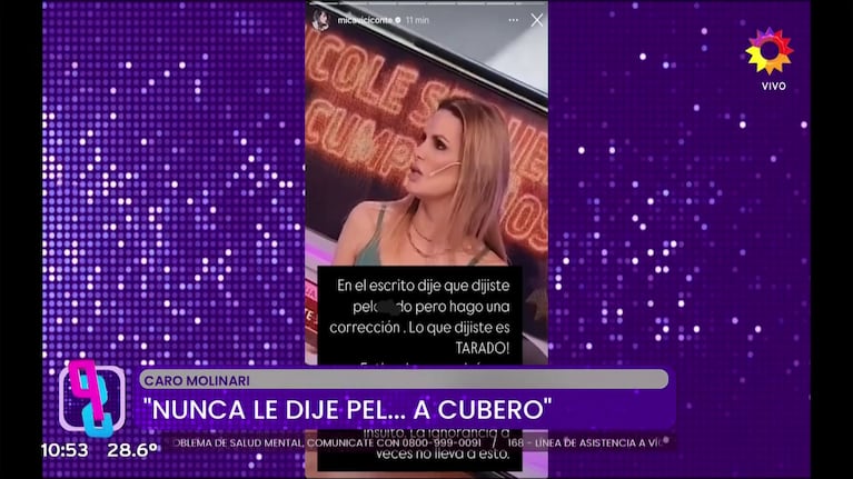 Mica Viciconte contra Carolina Molinari. (Foto: Puro Show)