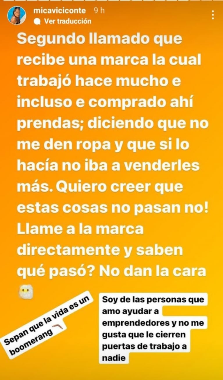 Mica Viciconte denunció furiosa un boicot en medio de su conflicto con Nicole Neumann