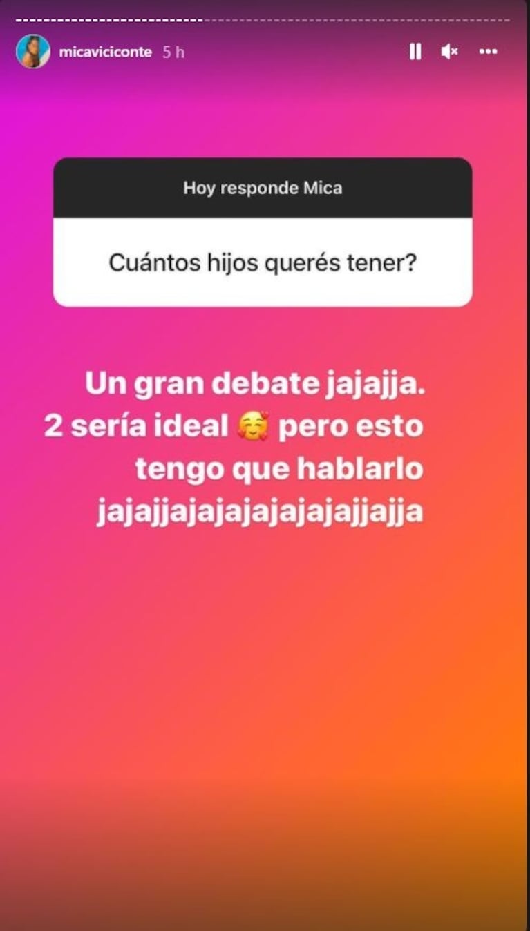 Mica Viciconte dio detalles de su embarazo y reveló la fecha del nacimiento de Luca: "Será de Tauro"