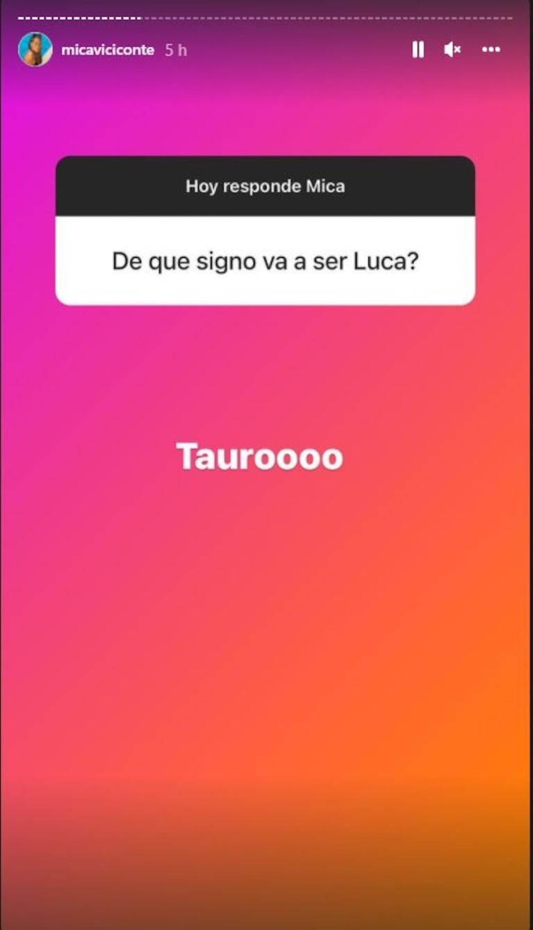 Mica Viciconte dio detalles de su embarazo y reveló la fecha del nacimiento de Luca: "Será de Tauro"