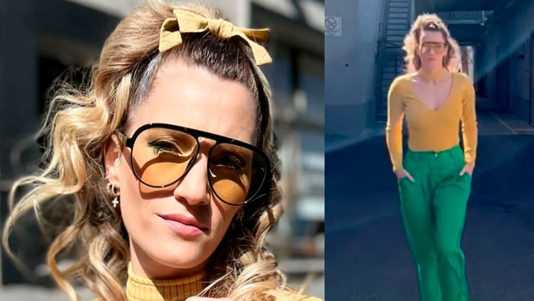 Mica Viciconte impactó con un peinado a puro rulo y un outfit amarillo.