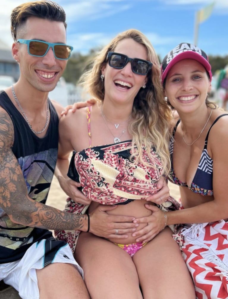 Mica Viciconte presentó a sus hermanos, que están muy felices por su embarazo: "Escapada veloz"