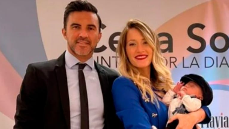 Mica Viciconte y Fabián Cubero compartieron su primera salida de gala con Luca.