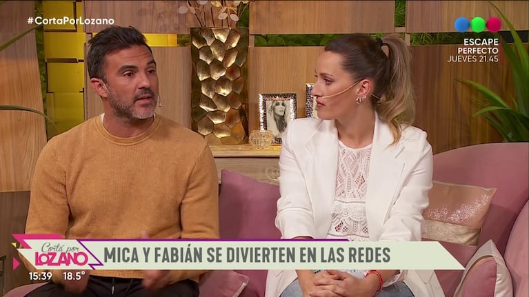 Mica Viciconte y Fabián Cubero en Cortá por Lozano.