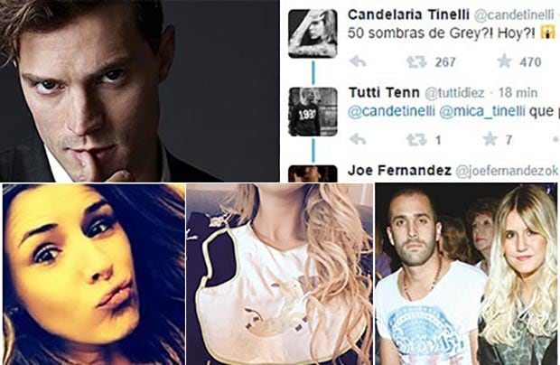 Mica y Cande Tinelli se sumaron a la fiebre por 50 sombras de Grey. (Fotos: Web y Twitter)