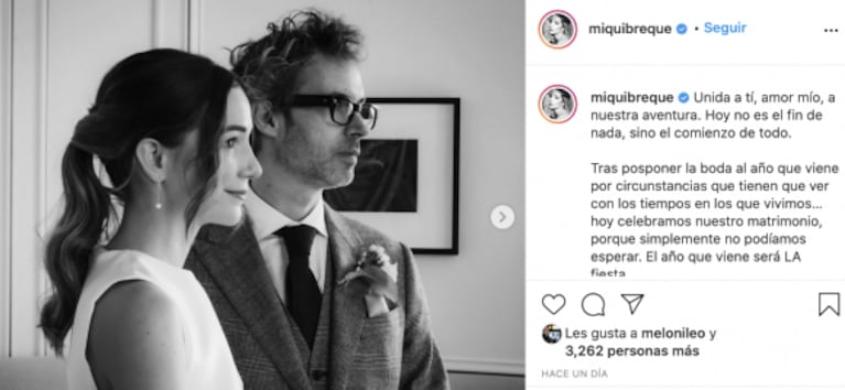 Micaela Breque se casó con el músico James Rhodes: "Absolutamente enamorada"