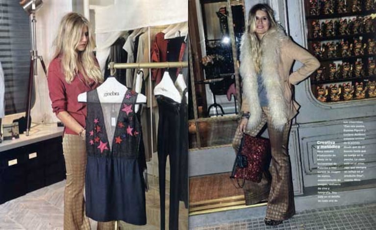 Micaela Tinelli presenta la colección de "Ginebra" (Foto: revista Gente)